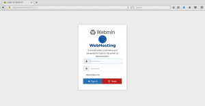 Halaman login web hosting webmin PuskoMedia Indonesia