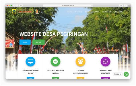 contoh template website desa online