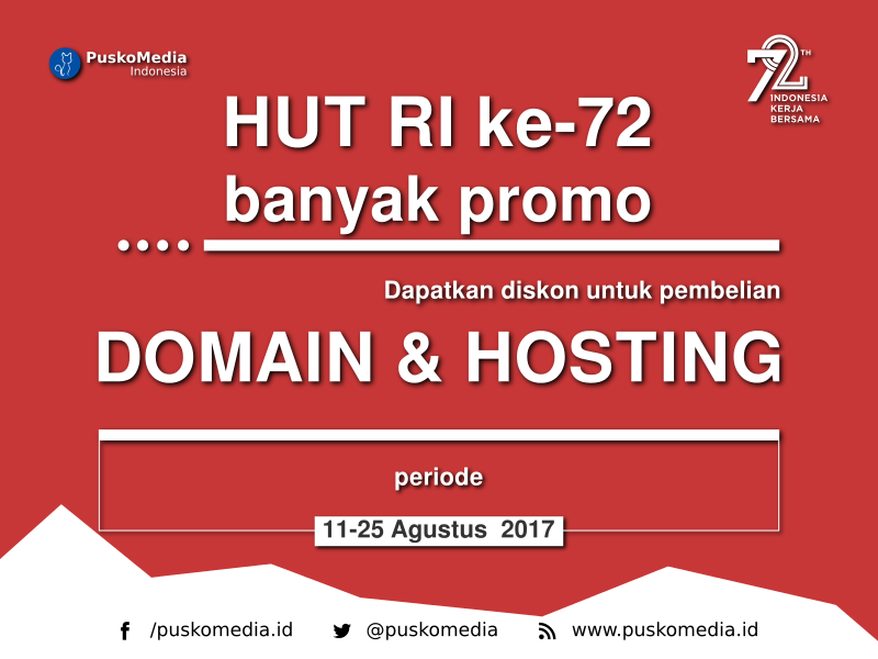 Promo 72 Tahun Kemerdekaan Republik Indonesia